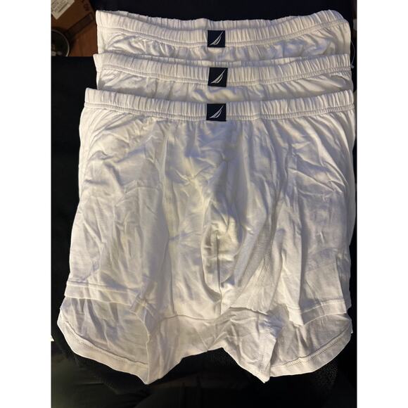 NWOT Nautica Men's 3-Pair Knit Boxers white Size XL - Picture 1 of 3